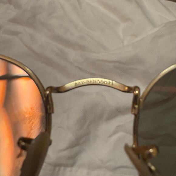 Ray-Ban RB3447 Round Metal Sunglasses 112/Z2 Pink Gold Flash Mirror 50-21 Italy main image 7